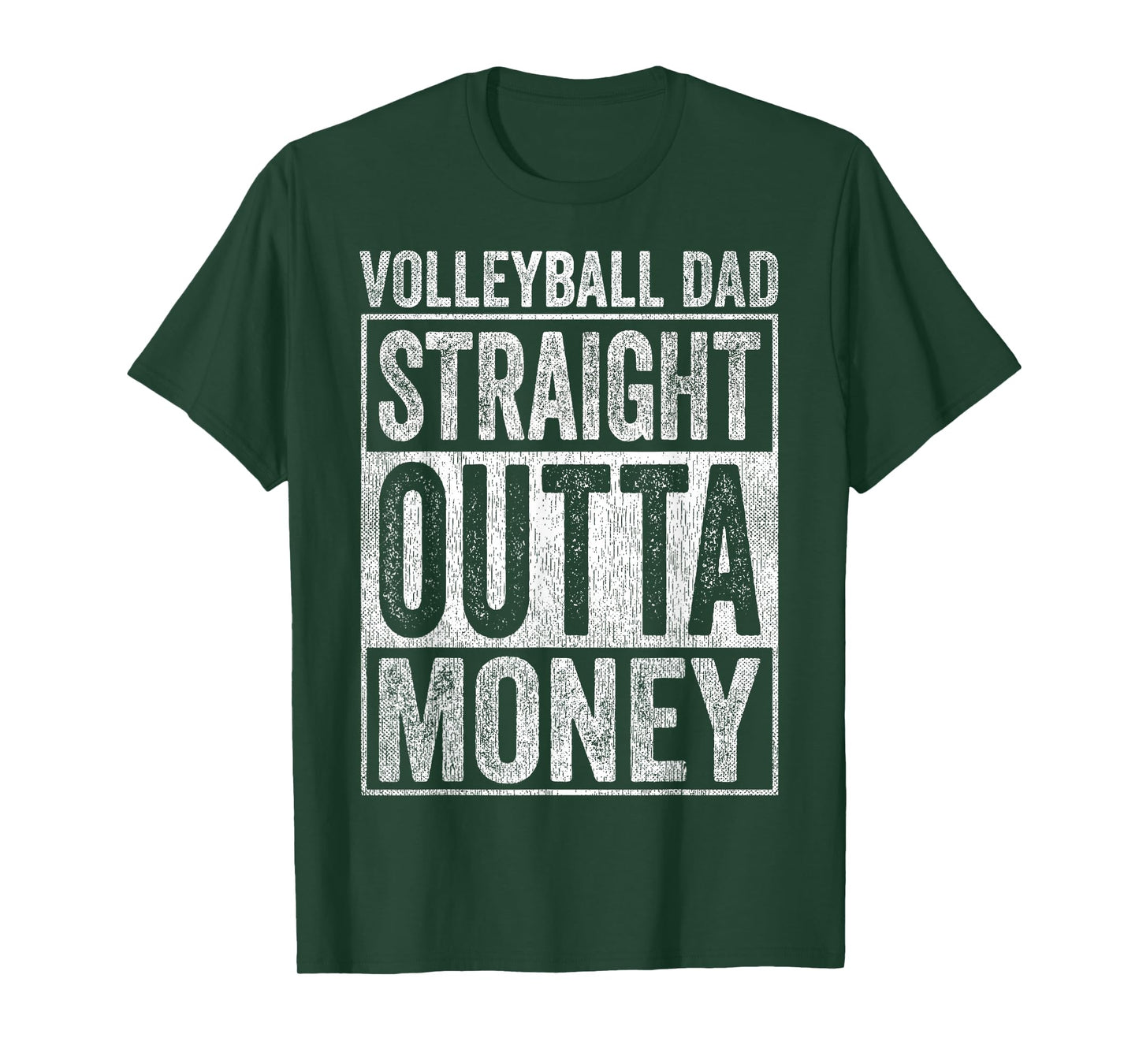 Volleyball Dad Straight Outta Money T-Shirt