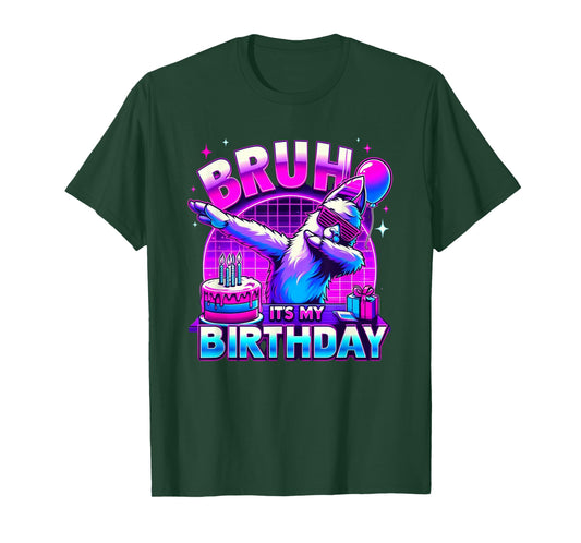 Bruh Its My Birthday Llama Pinata Boy Girl Family Party Bday T-Shirt