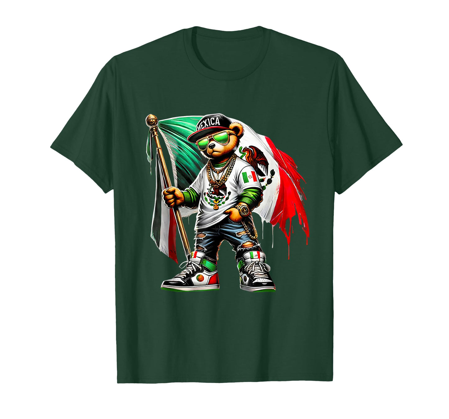 Mexican Bear Flag Swag Style T-Shirt