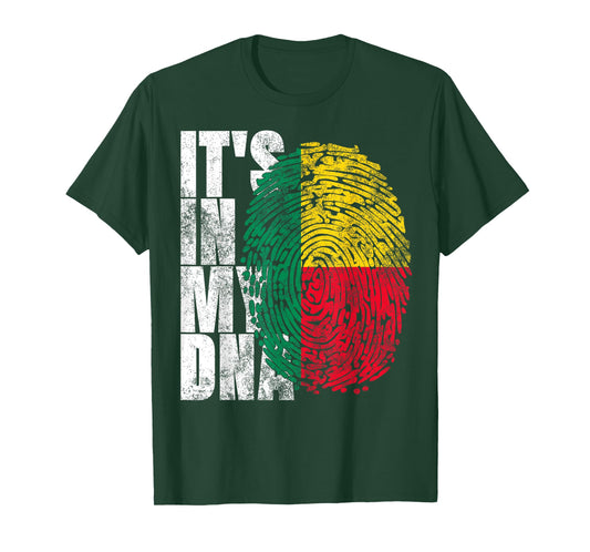 It's In My DNA Beninese African Gifts Afro Africa Benin Flag T-Shirt