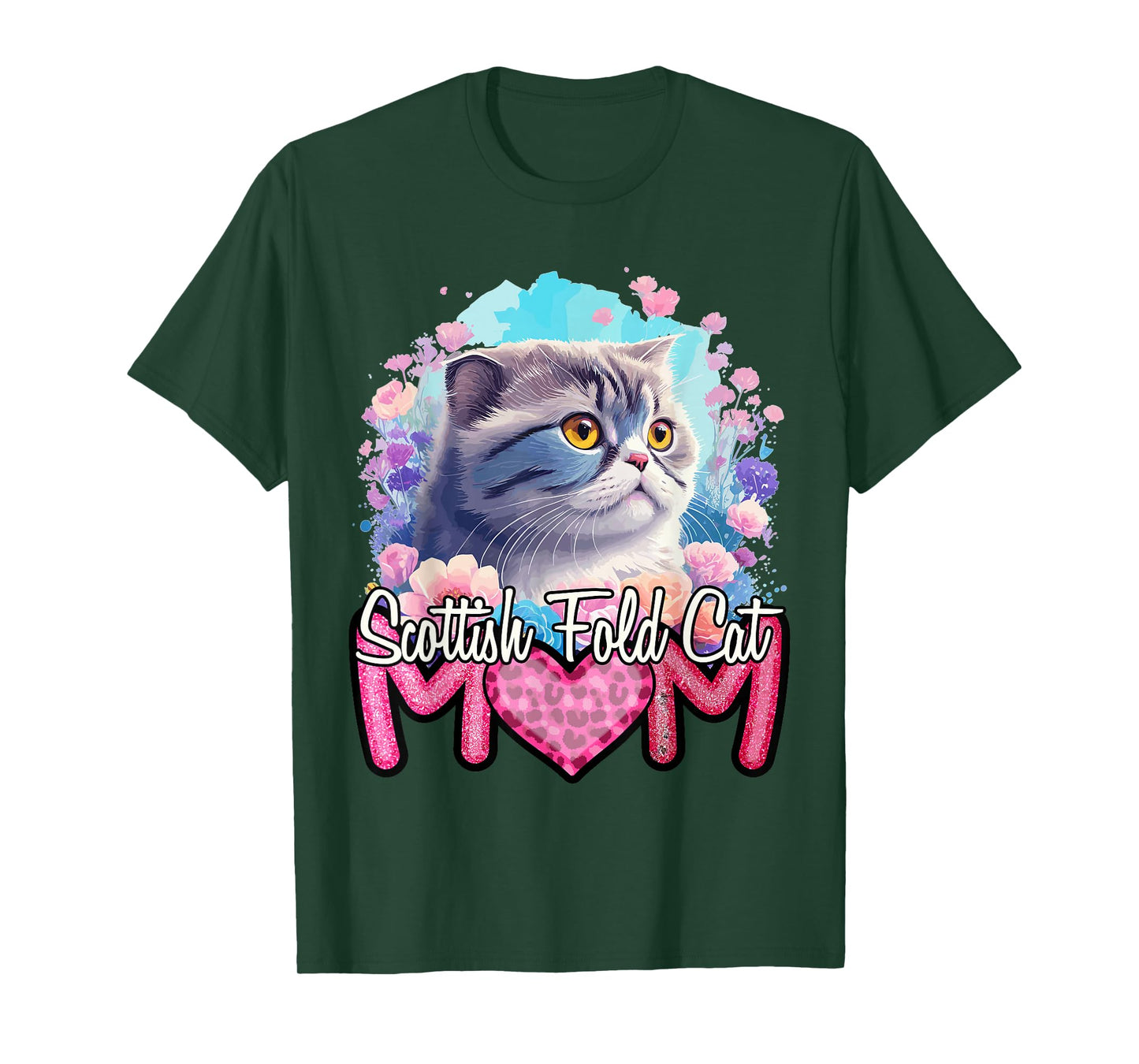Scottish Fold Mom. Retro Scottish Fold Cat Lover - Cat Mama T-Shirt