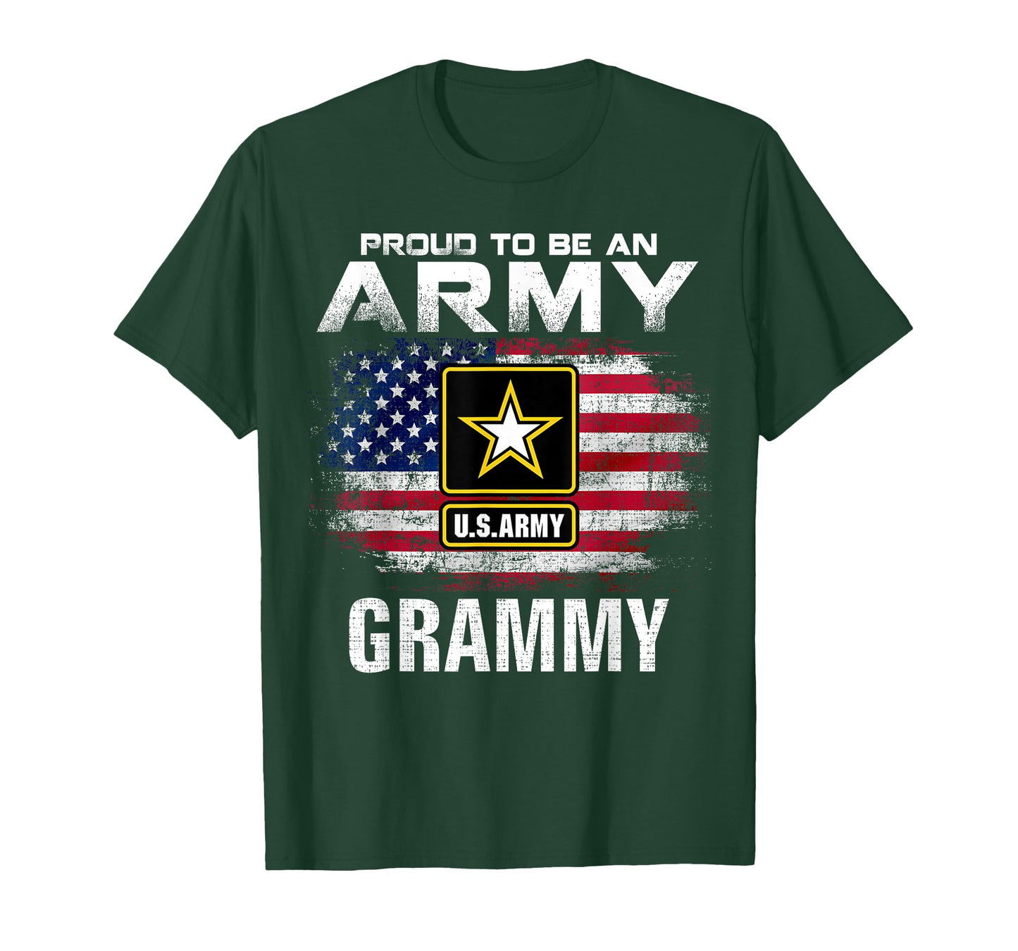 Proud To Be An Army Grammy With American Flag Veteran T-Shirt