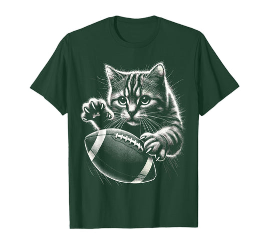 American Football Funny Cat T-Shirt