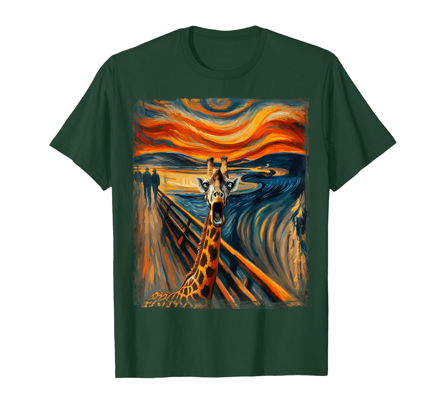 Artist Scream Parody Funny Animal Painting Art Humor Giraffe T-Shirt