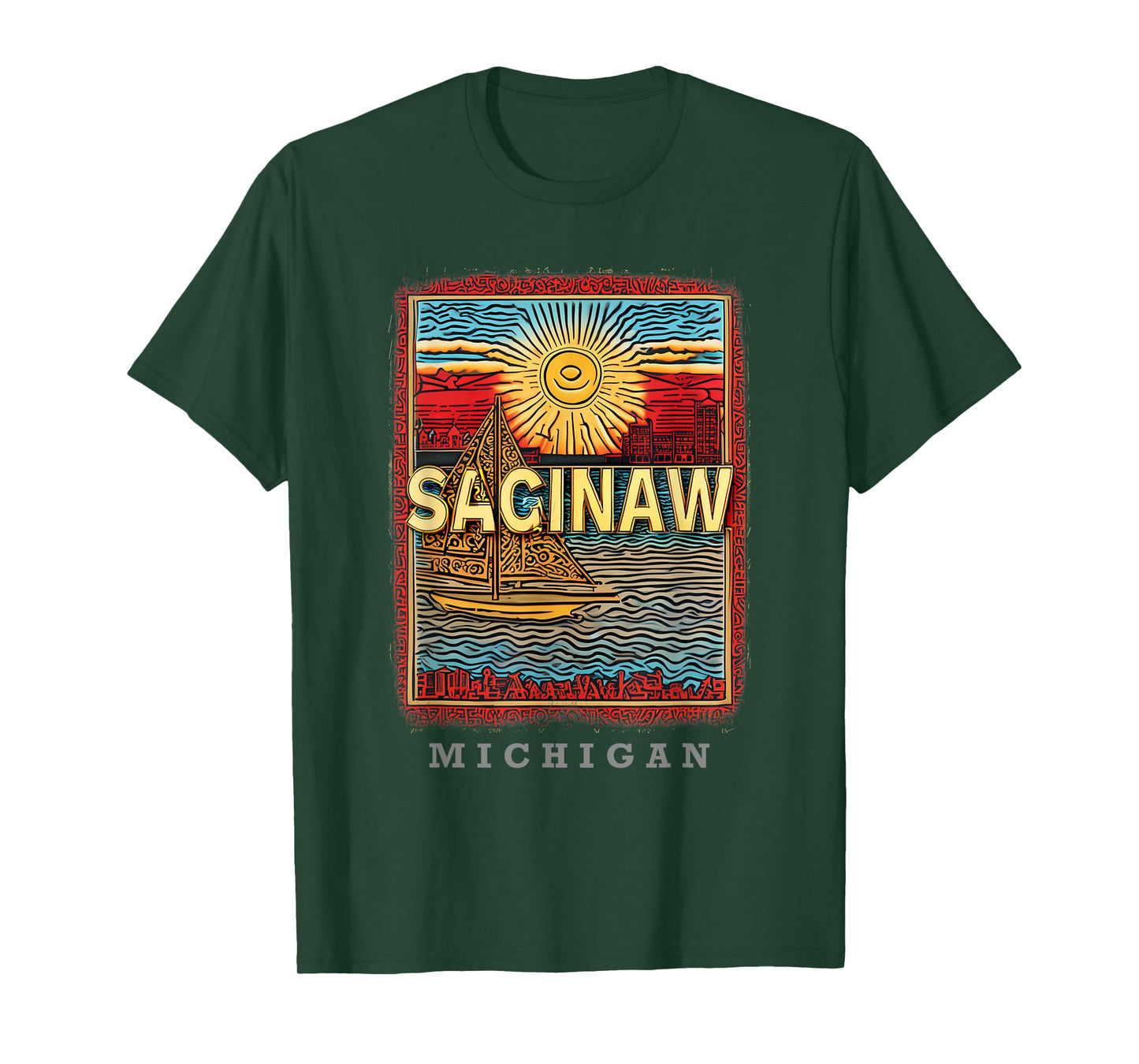 Saginaw Michigan MI Riverside Charm SD915 T-Shirt