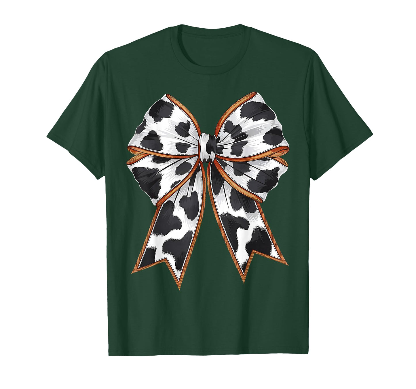Cute Cow Pattern Bow Coquette Western Farm Cowgirl Bow Cow T-Shirt