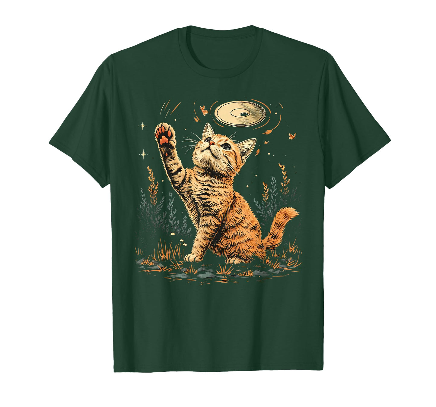 Disc Golf Mens, Womens & Kids Cat Disc Golfer T-Shirt
