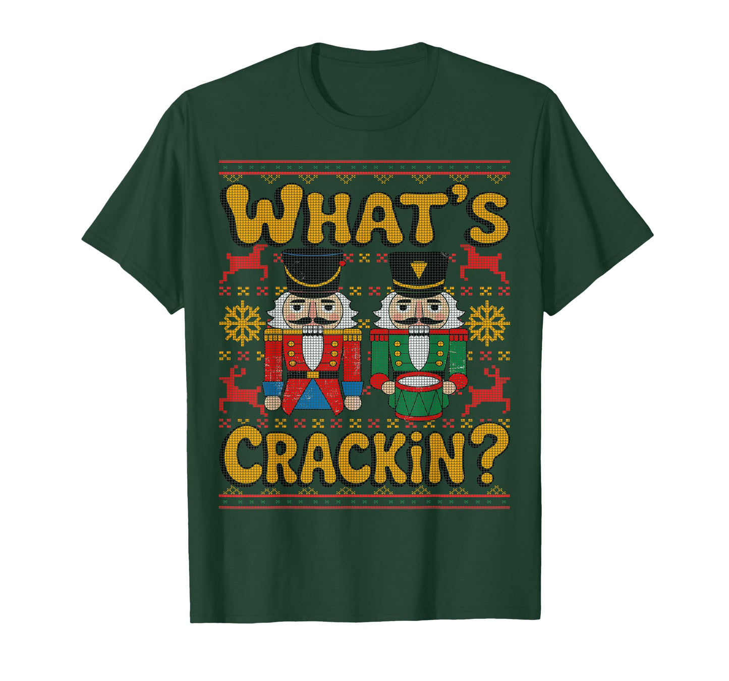 What's Crackin Kids Christmas Nutcracker Family Ugly Sweater T-Shirt