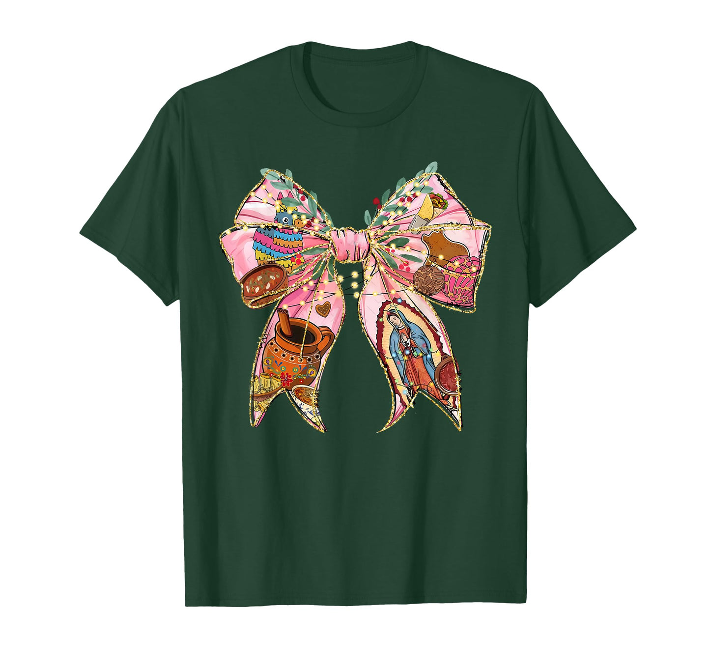 Coquette Christmas Tis The Season Mexican Xmas Bow Spanish T-Shirt