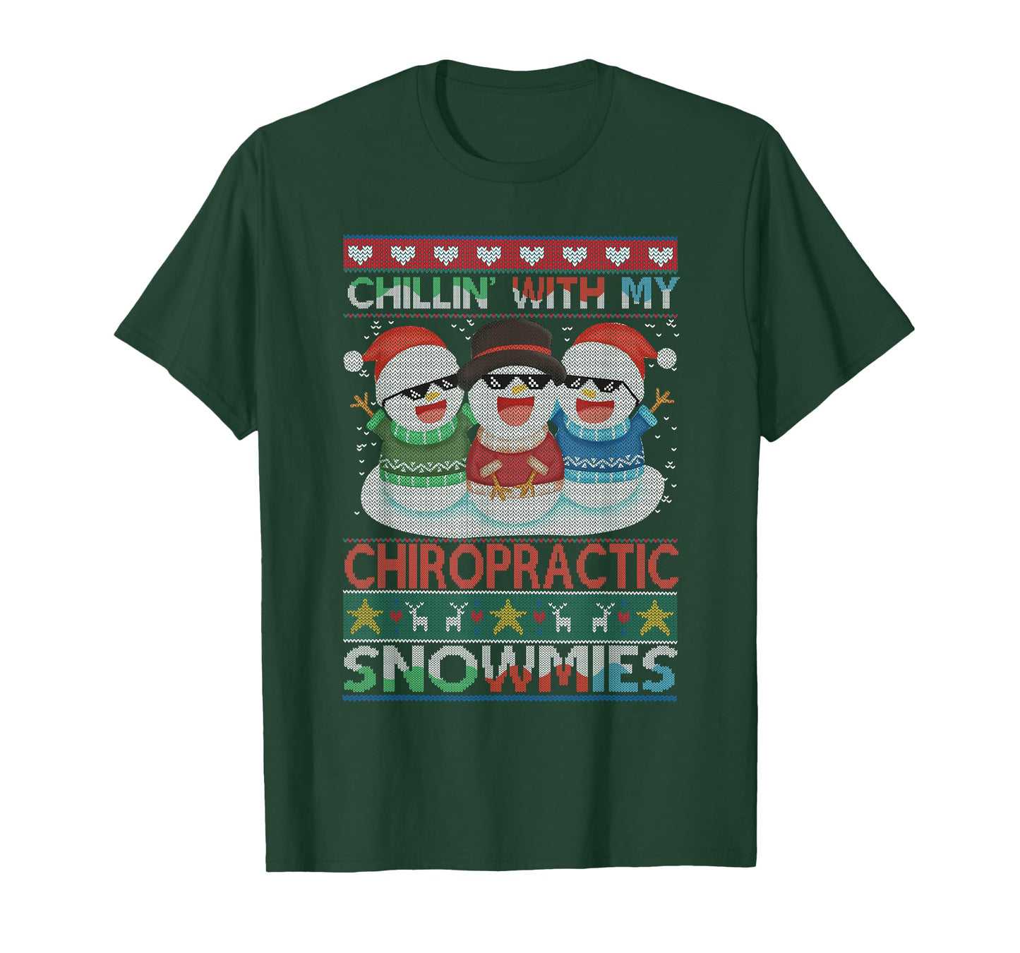 Chillin with my Chiropractic Snowmies Chiropractor Christmas T-Shirt