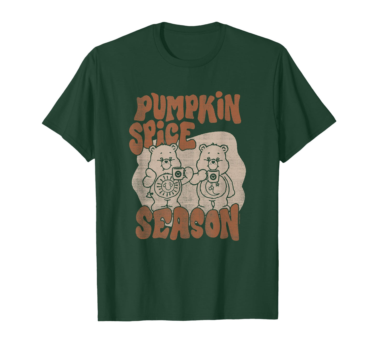 Care Bears Thanksgiving Vintage Pumpkin Spice Season Duo T-Shirt