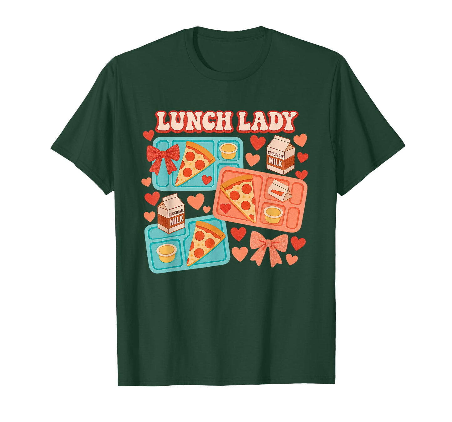 Cute Lunch Pizza Milk Lady Coquette Collage T-Shirt
