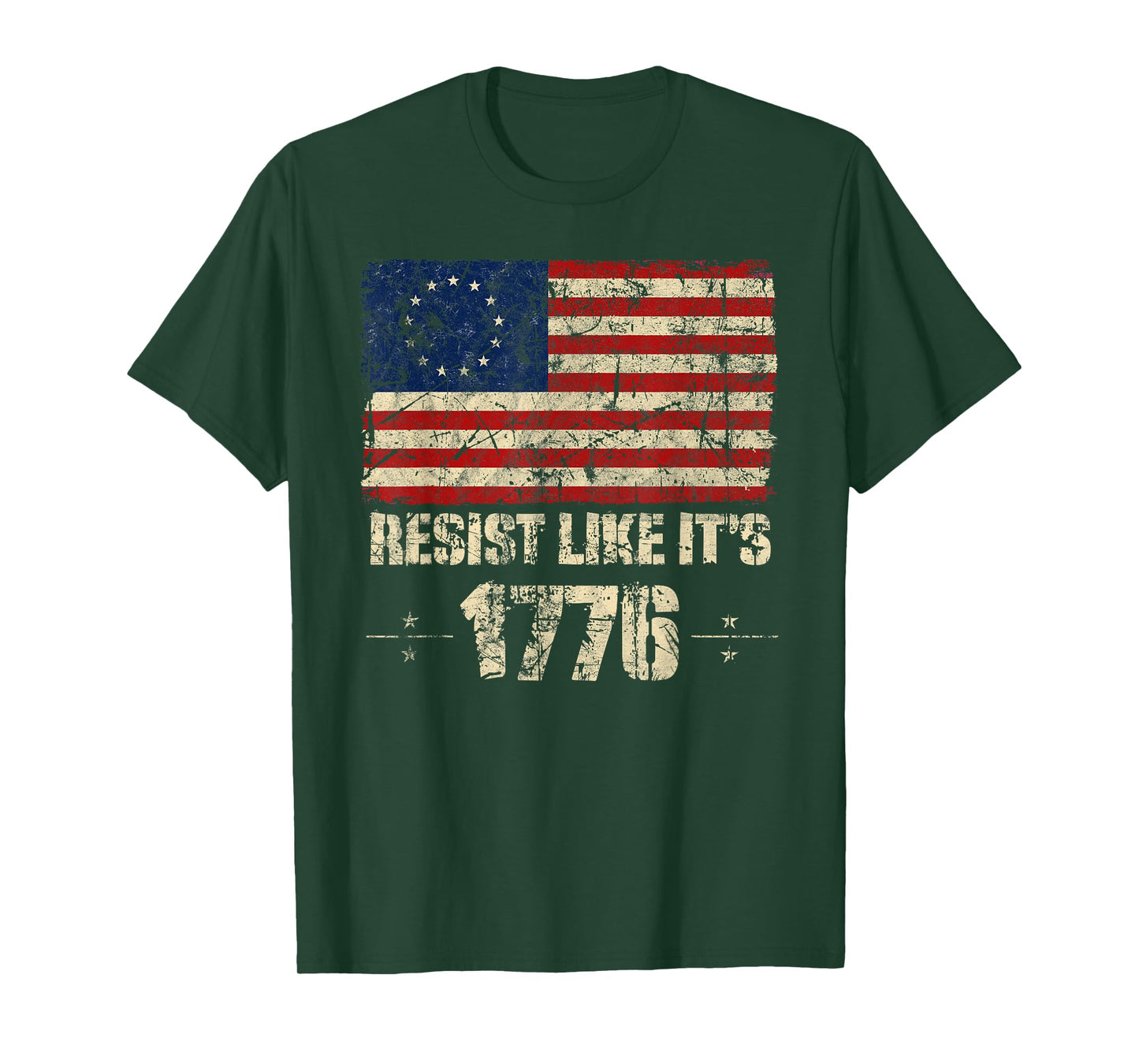 Resist Like It's 1776 American Patriot Conservative Flag T-Shirt