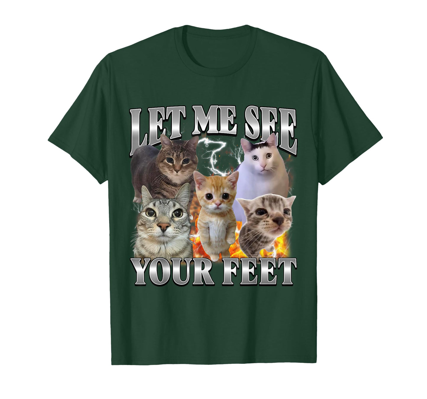 Let Me See Your Feet Funny Offensive Cat Meme Bootleg T-Shirt