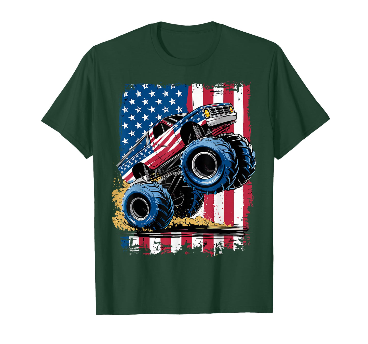 Monster Truck USA Flag American Monster Trucks T-Shirt