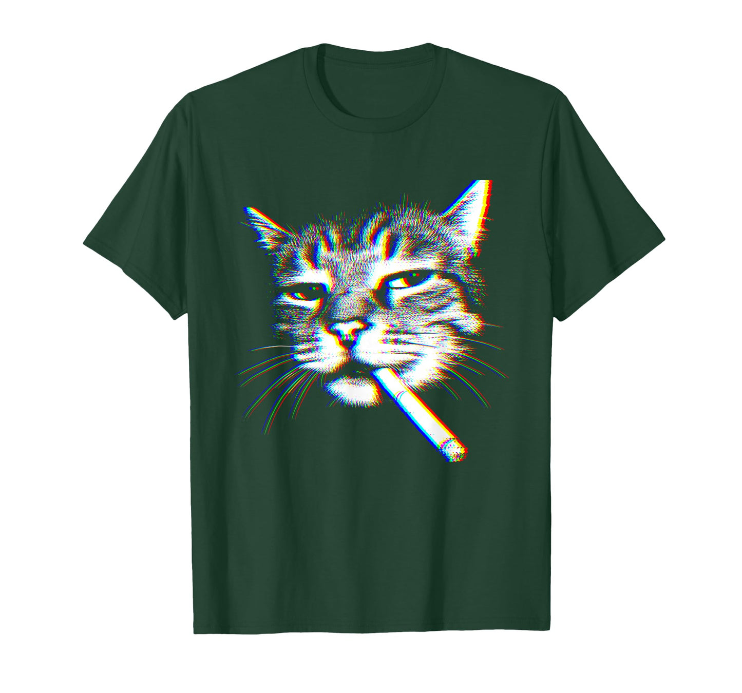 Cat Smoking Cigarette Funny Cig Meme T-Shirt