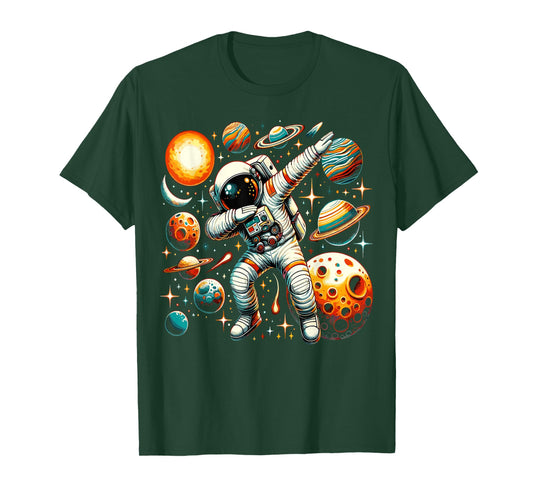 Astronaut Dabbing Planets Astronaut Science Space T-Shirt