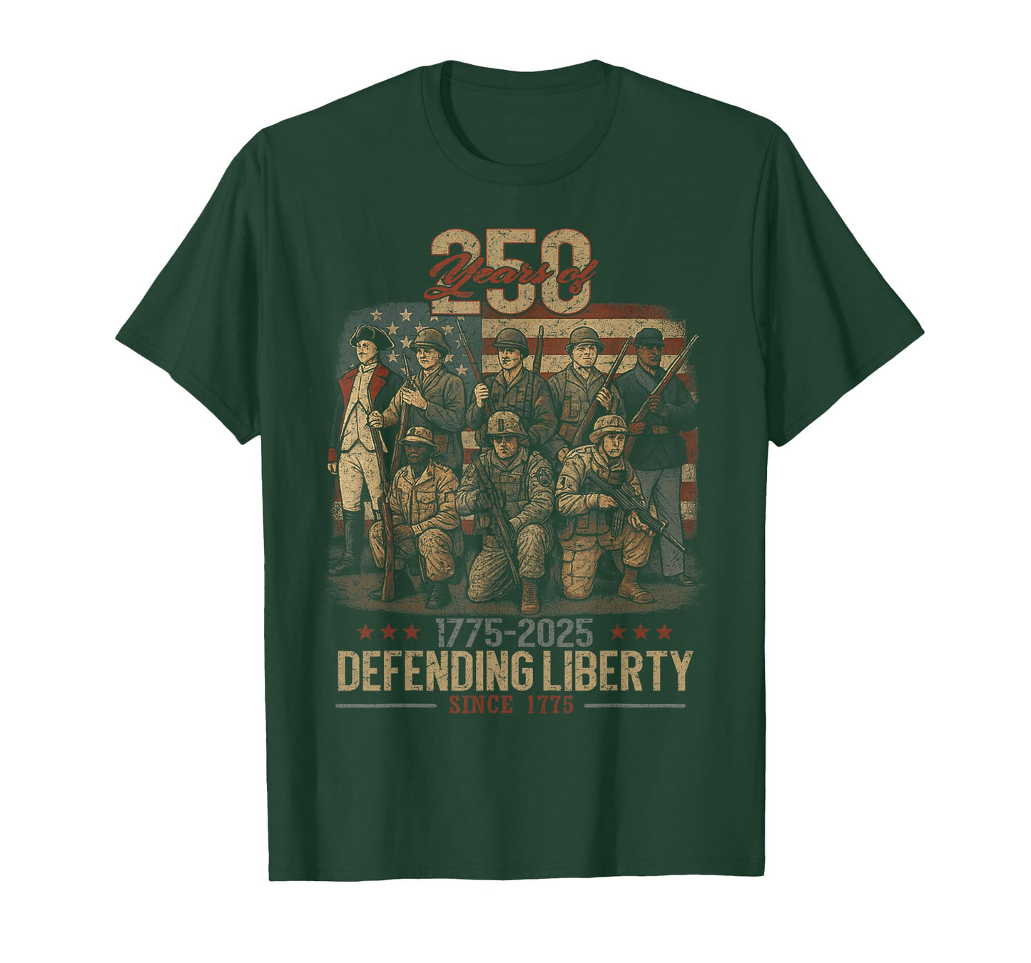 Patriotic USA Army Us Military Parade 250th Anniversary 2025 T-Shirt