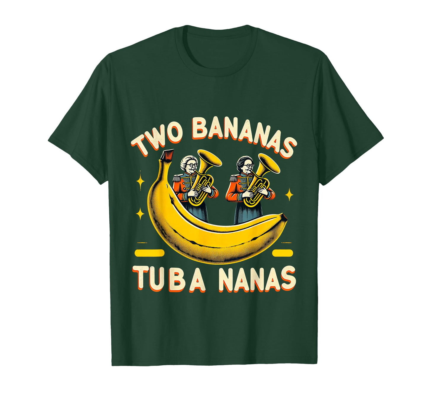 Two Bananas Tuba Nanas Marching Band Musician |- T-Shirt
