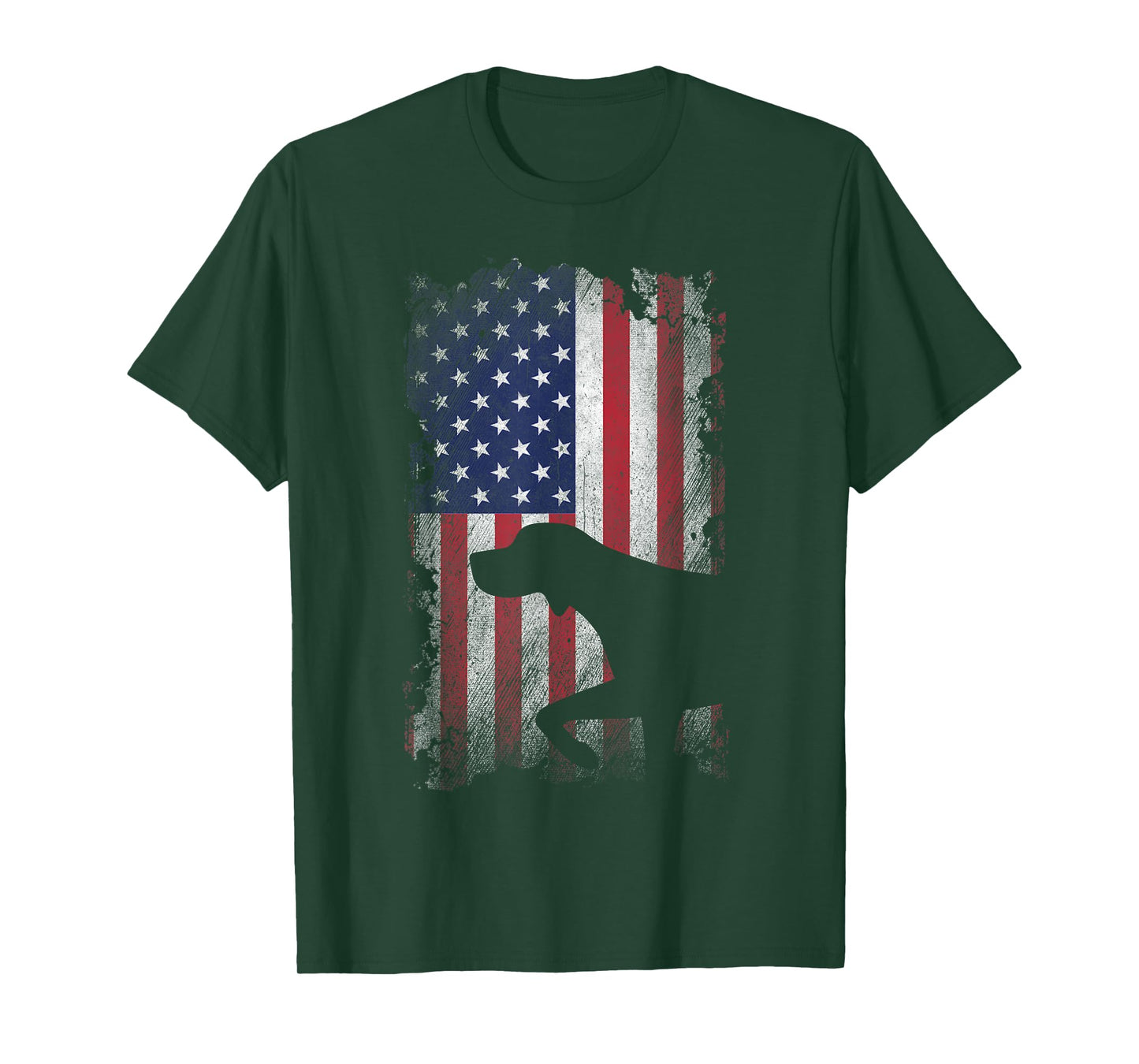 Patriotic German Shorthaired Pointer American Flag GSP Dog T-Shirt