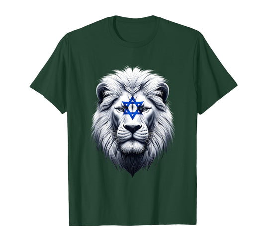 Jewish Israel Flag Lion David Star Yisrael Proud Israelites T-Shirt