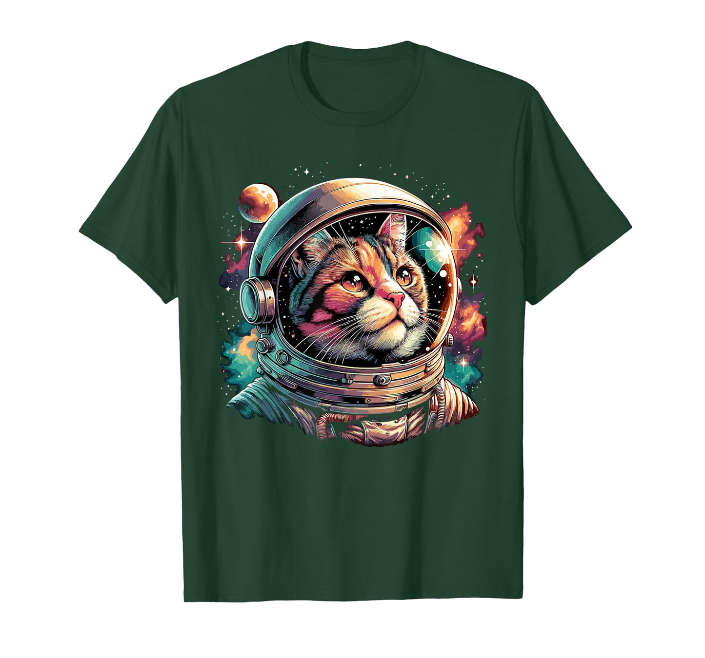 Galaxy Astronaut Cat Space T-Shirt
