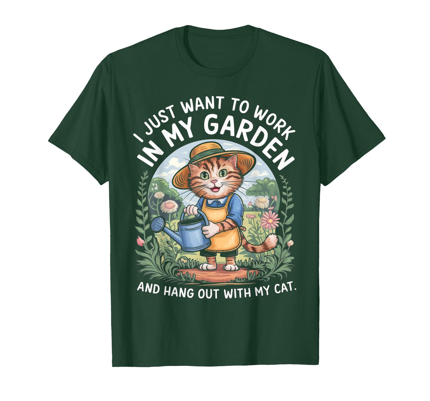 Gardening Cat Lover Gardener Garden Pet Plants Cats Women T-Shirt