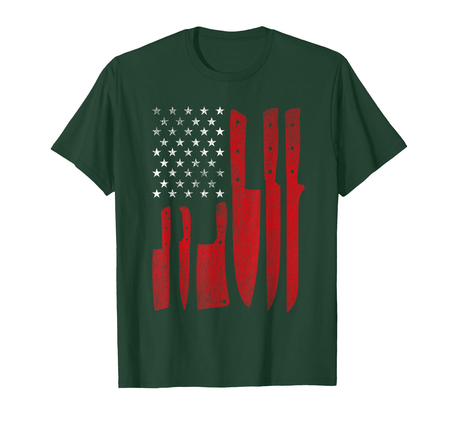 American Flag USA - Butcher Butchery Slaughterer T-Shirt
