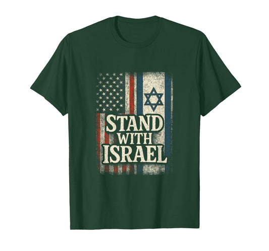 Israeli American Flag Pride Israel Usa T-Shirt