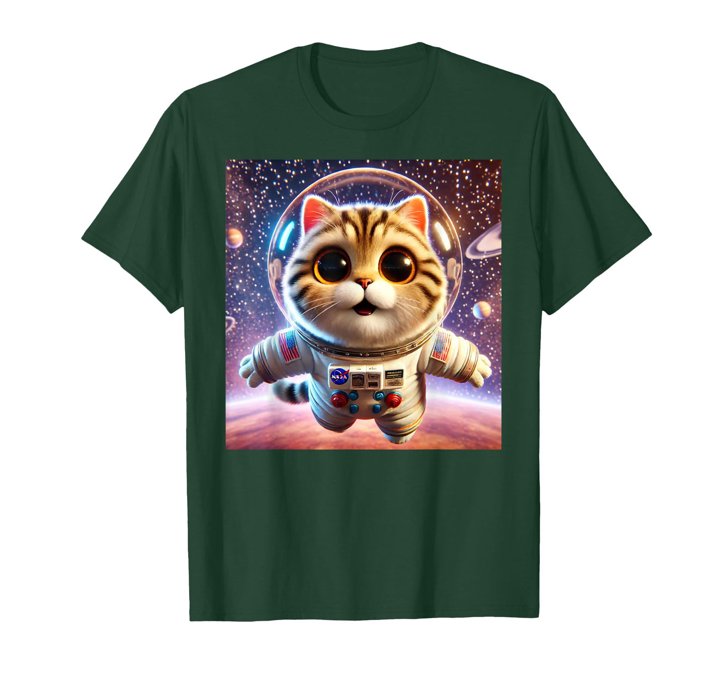 Cat Astronaut, Space Cat, Funny Planets gift Men Women kids T-Shirt
