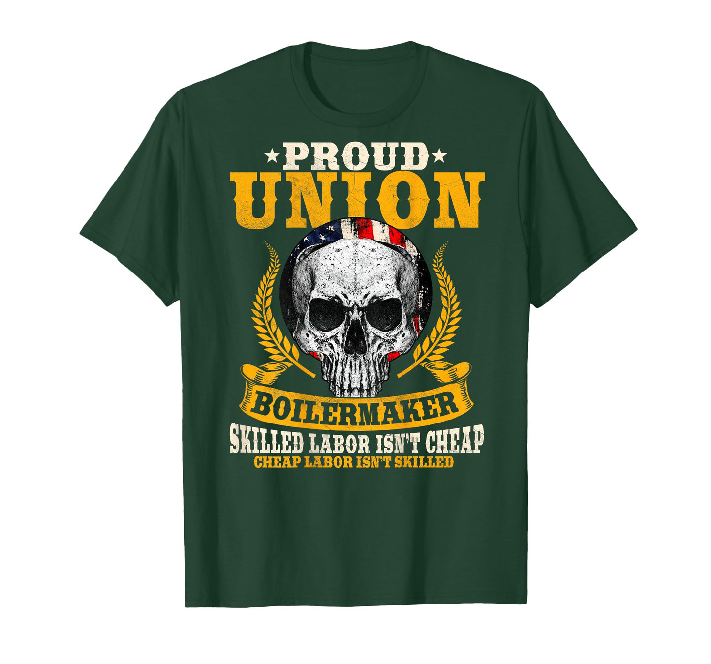 Union Boilermaker Design On Back Of Clothing T-Shirt