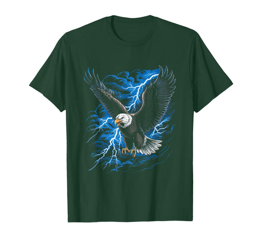 Bald eagle Bird Nature Usa Lightning T-Shirt