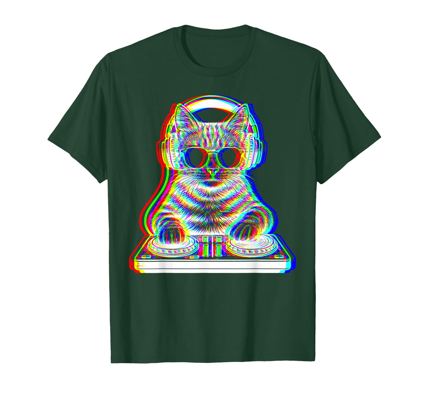 DJ Cat EDM Music Funny Gifts For Cat Lover Men Women Boy Kid T-Shirt