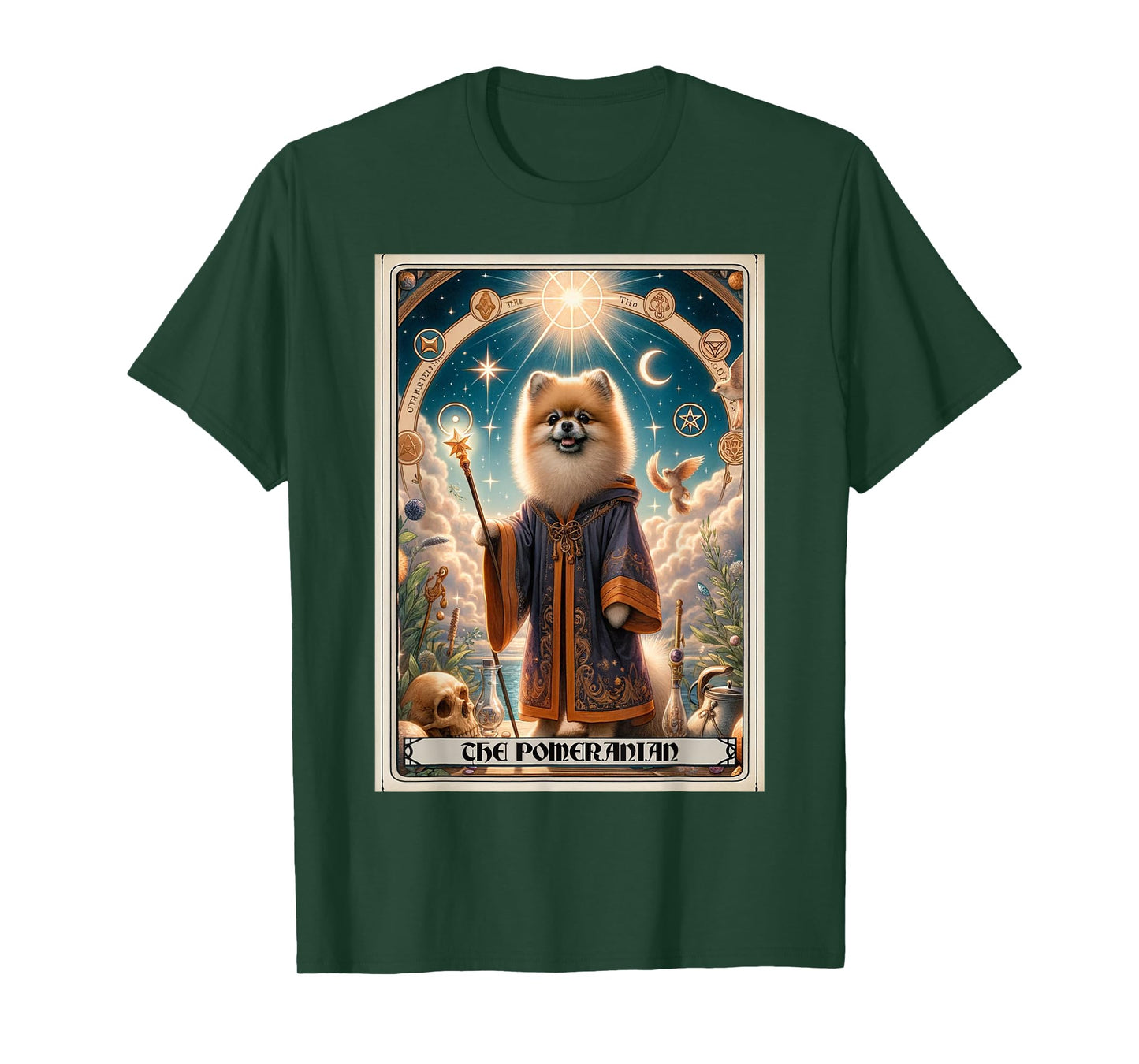 A Pomeranian Tarot Card Dog T-Shirt
