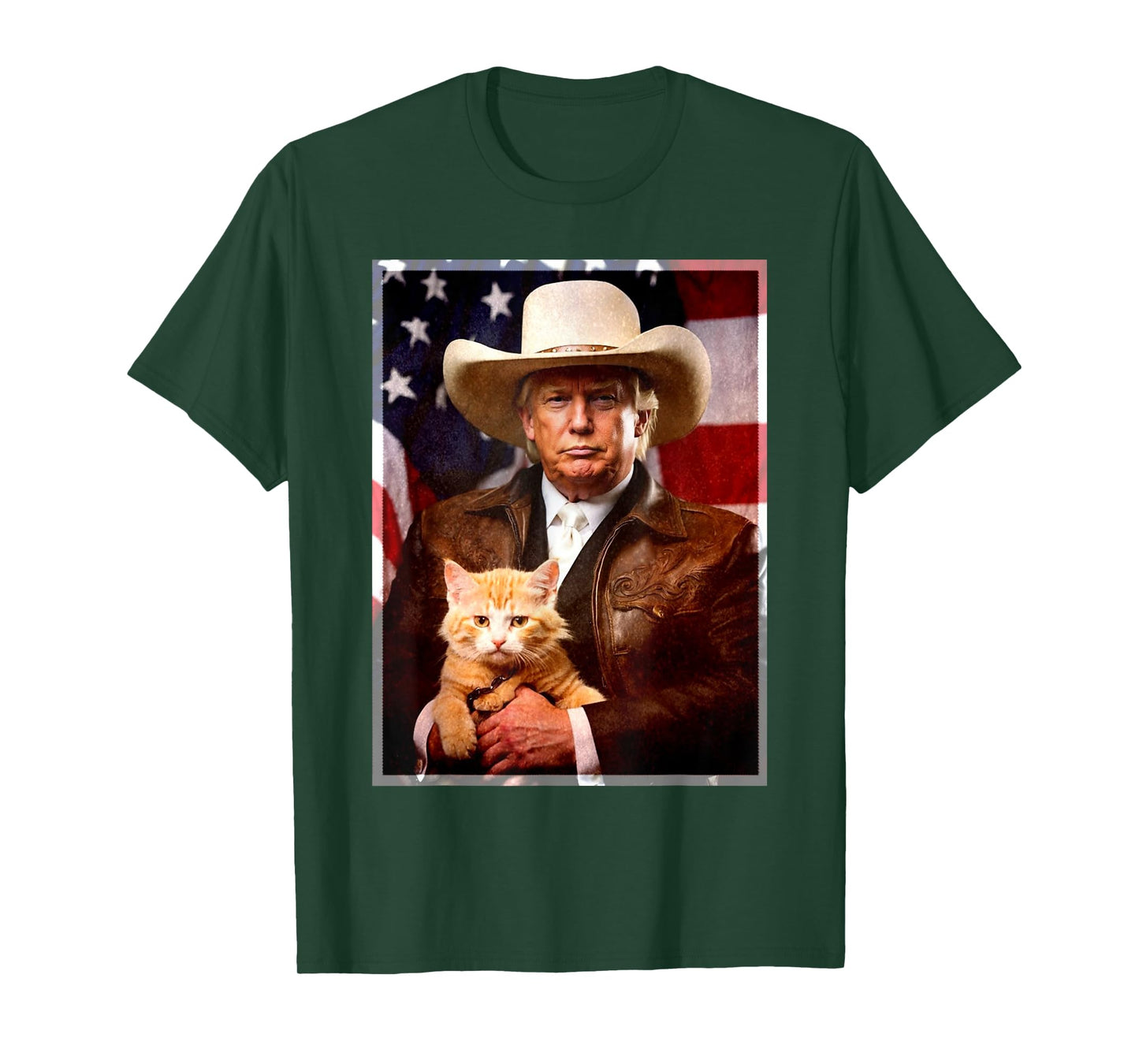 Donald Trump Cat Shirt Funny Cowboy Trump 2024 Republican T-Shirt