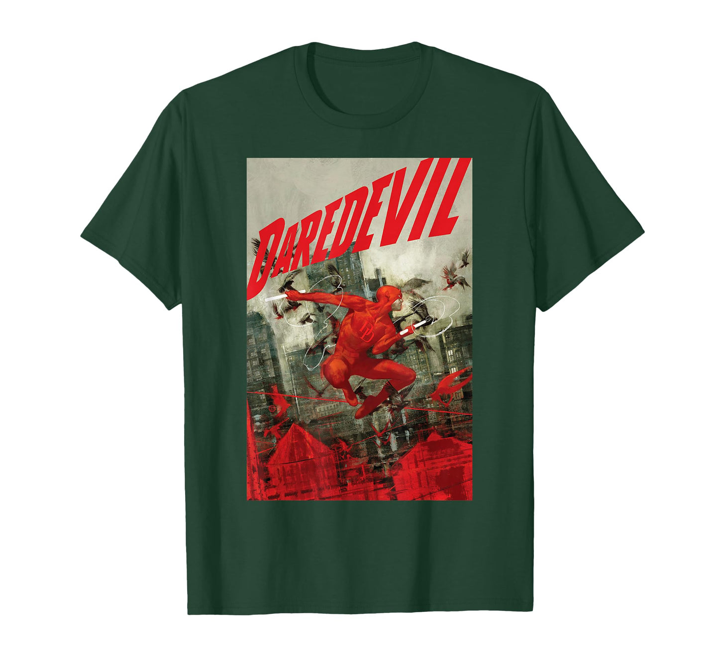 Marvel Comixology Daredevil Know Fear Comic Book Cover T-Shirt Small
