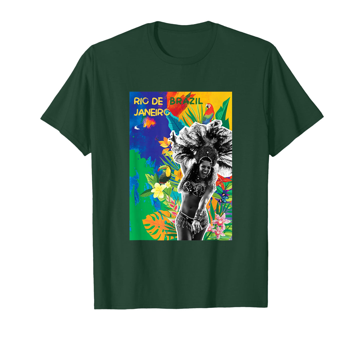 Samba Dancer Brazil Carnival Rio De Janeiro Colorful T-Shirt