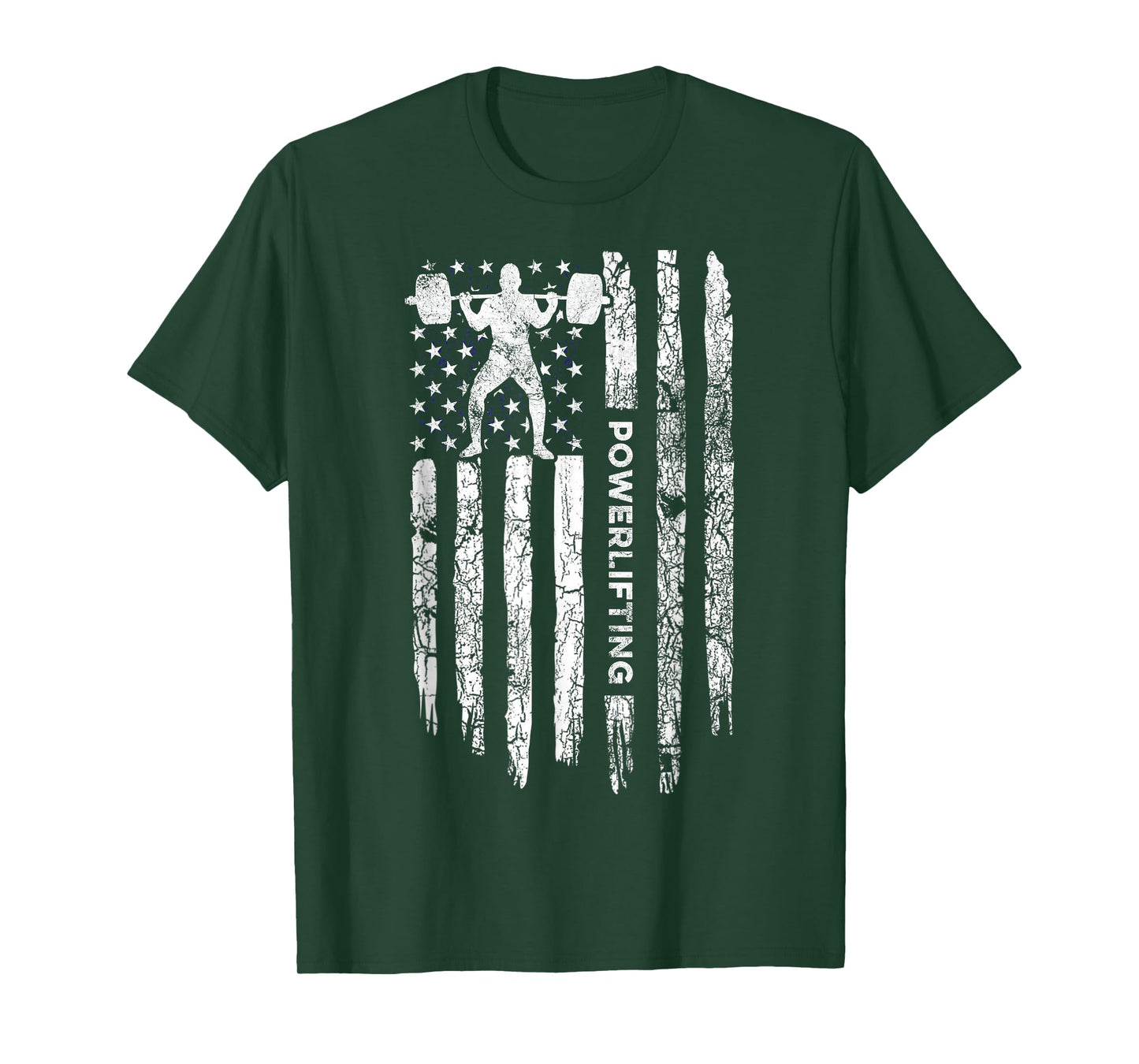 Patriotic Power Lifter Gym Funny American Flag Powerlifting T-Shirt