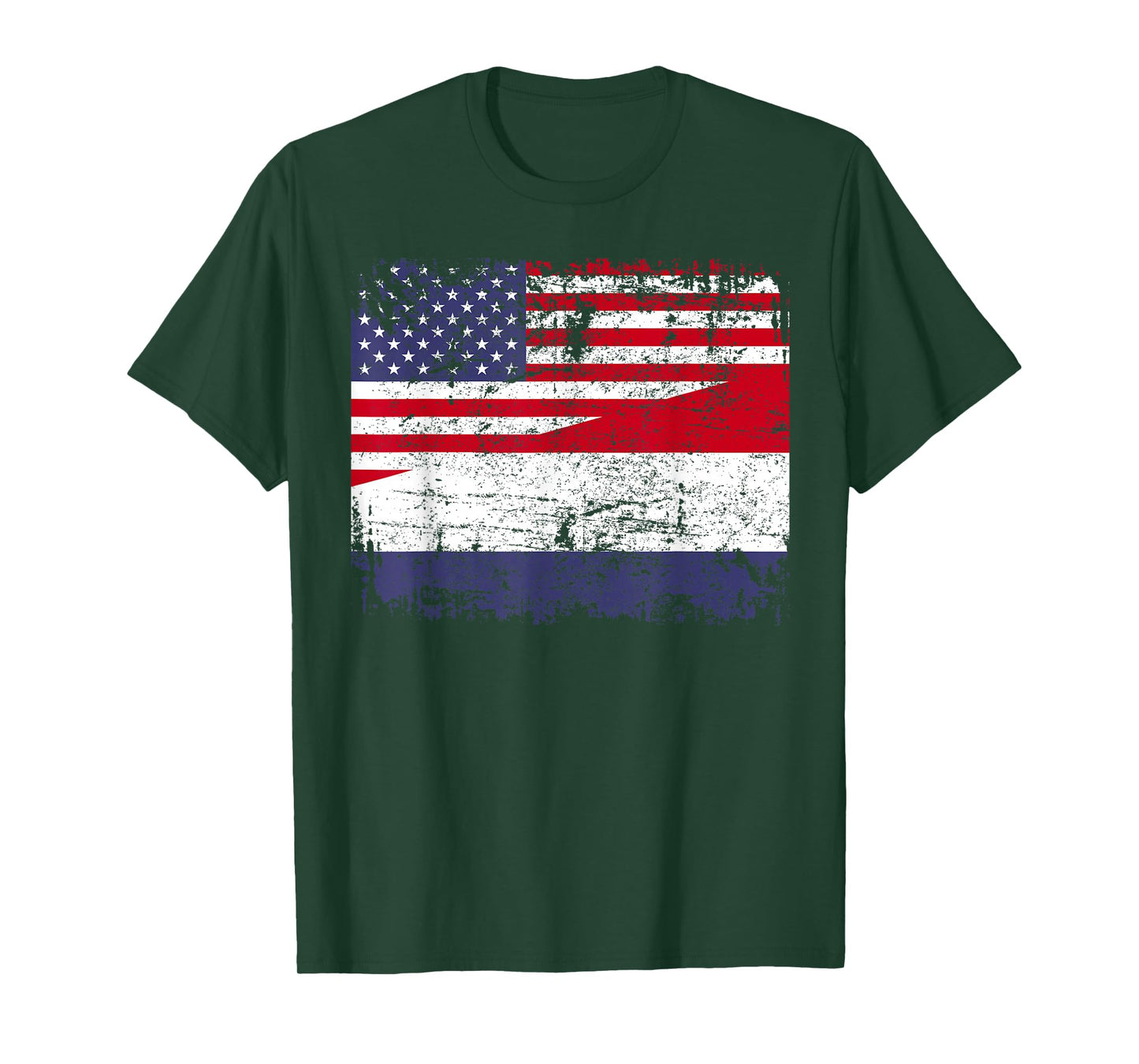DUTCH ROOTS | Half American Flag | NETHERLANDS T-Shirt
