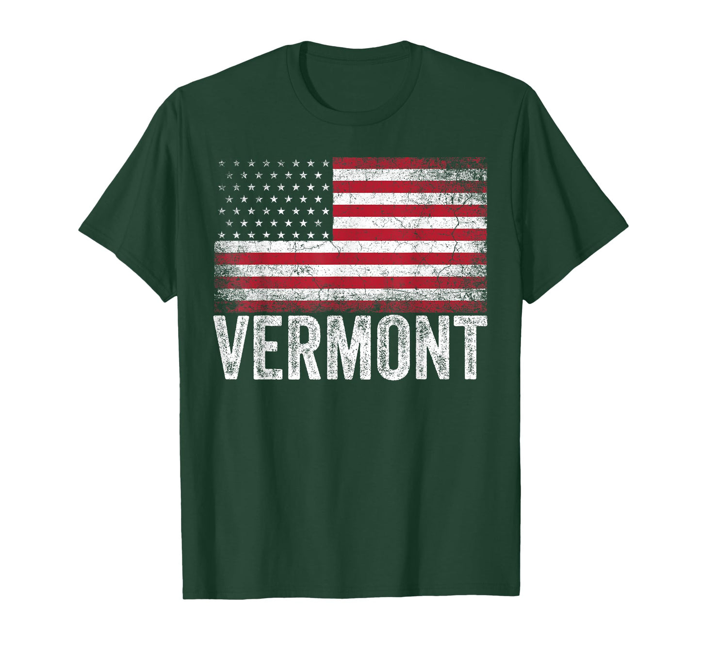Vermont American Flag 4th of July Vintage Men Women USA T-Shirt