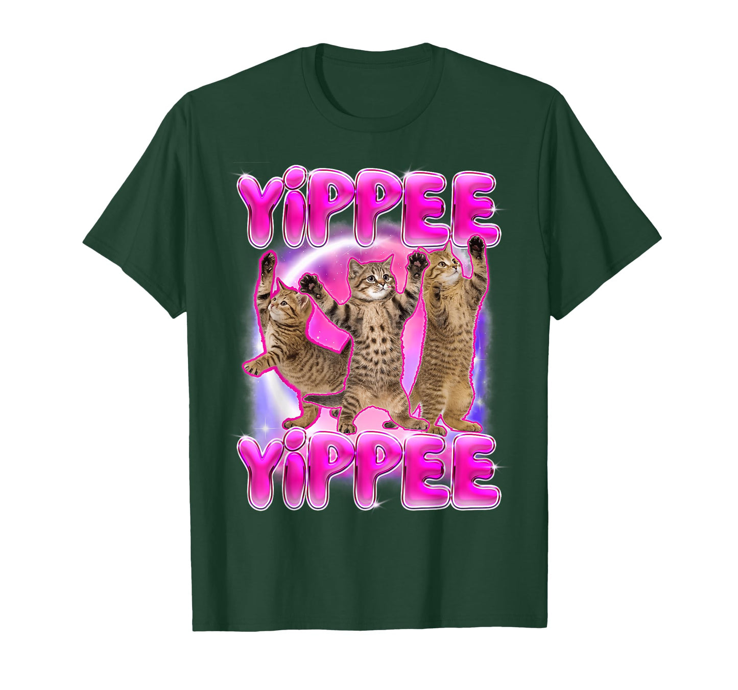 Cat Meme Cat Dancing Cat Lover Cat Mom Humor Yippee Yippee T-Shirt