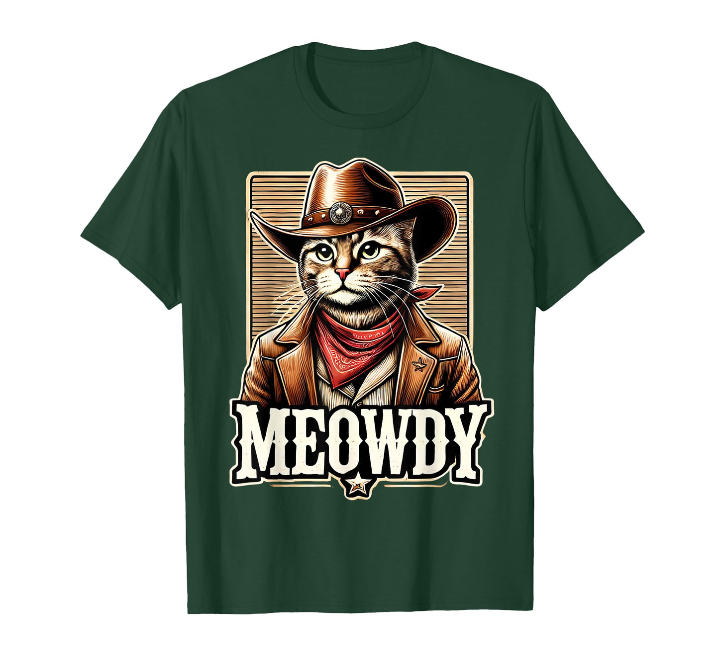 Meowdy Cat Cowboy Cowgirl Meow Howdy Halloween Costume T-Shirt