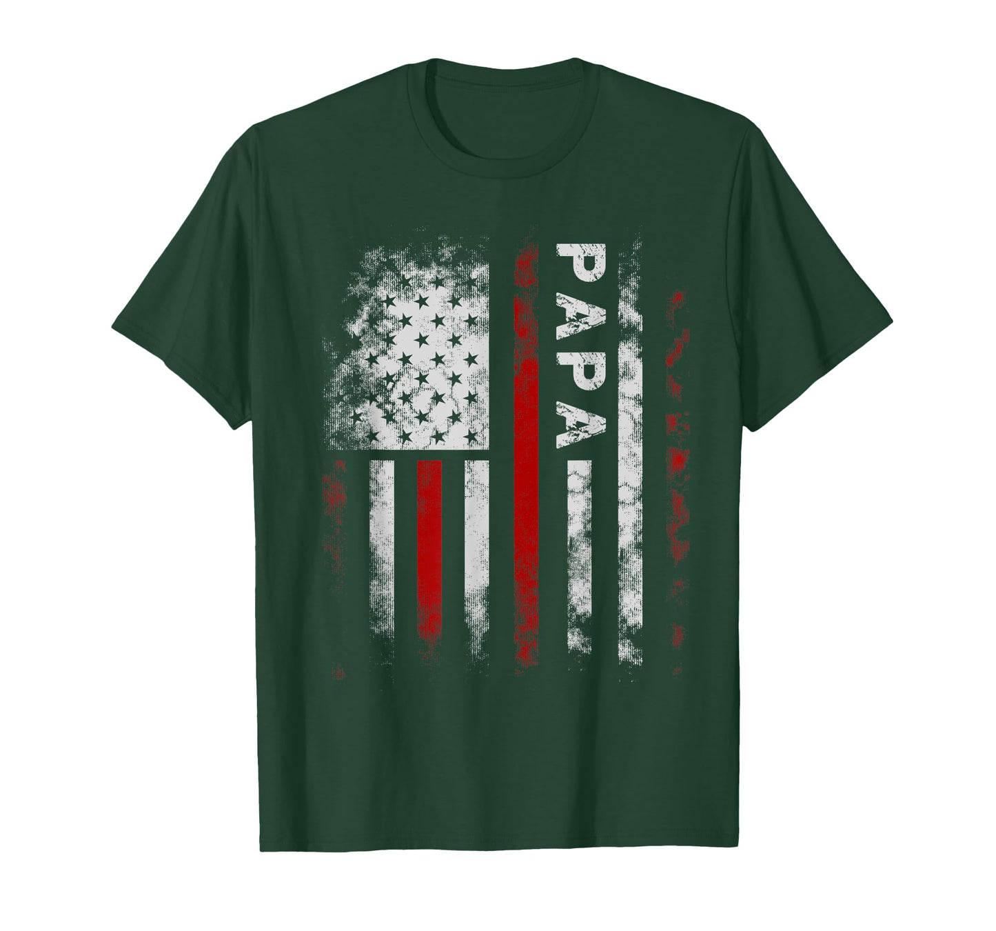 Papa American Flag Father's Day 4th of July Grandpa T-Shirt