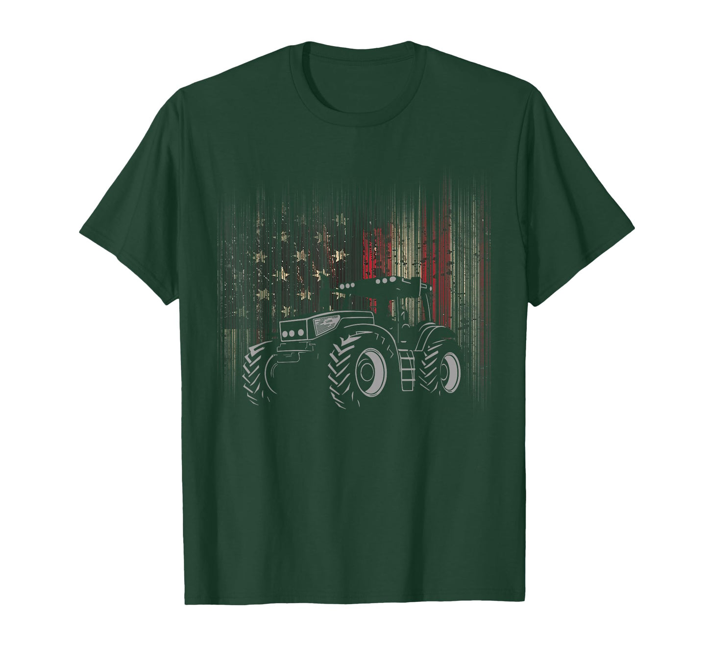 American Flag Tractor Patriotic Farmer T-Shirt