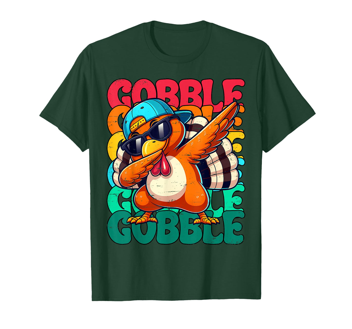 Thanksgiving Turkey Dab Gobble Funny Toddler Boys Kids Youth T-Shirt
