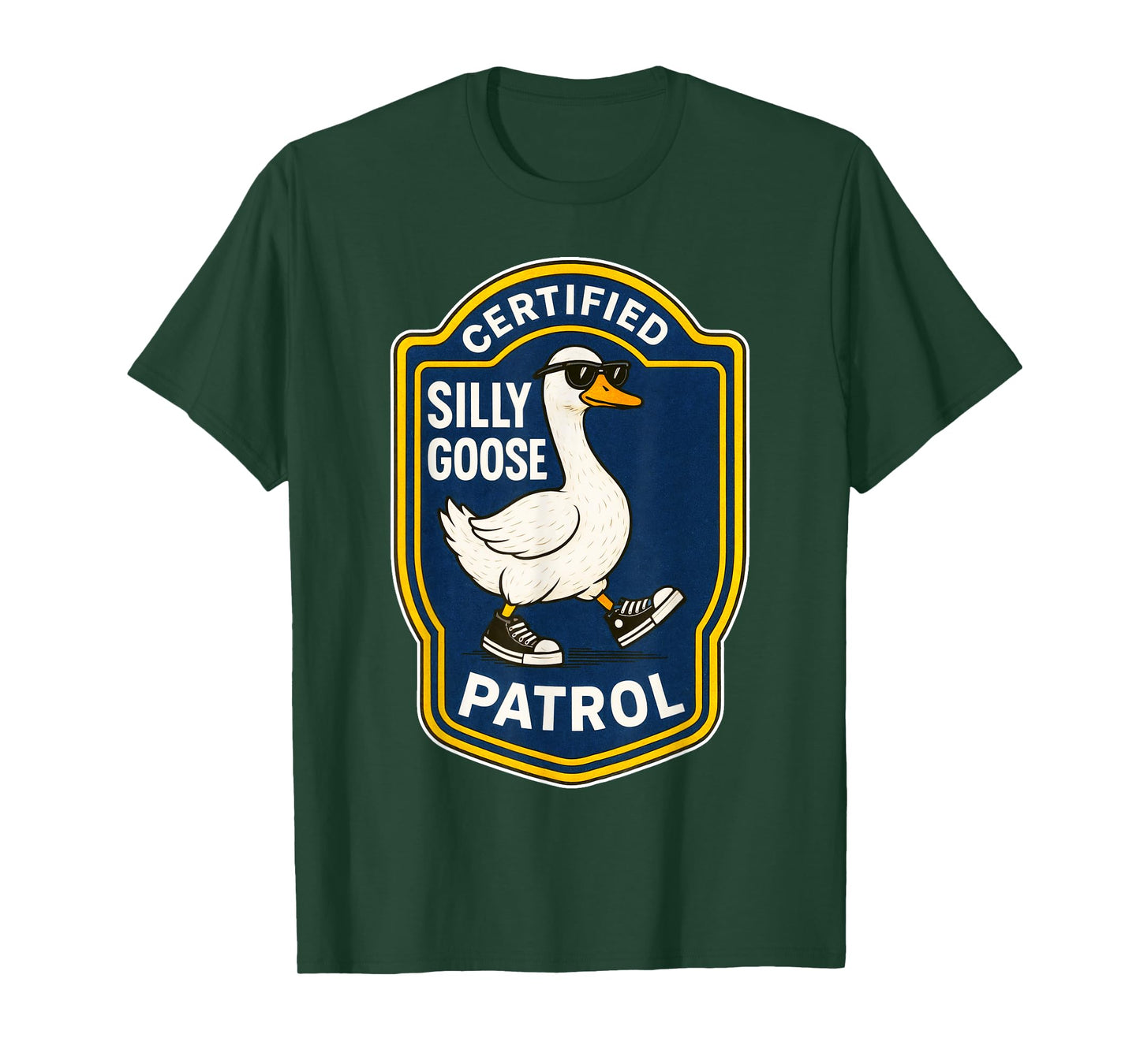 Certified Silly Goose Patrol Funny Meme Retro T-Shirt
