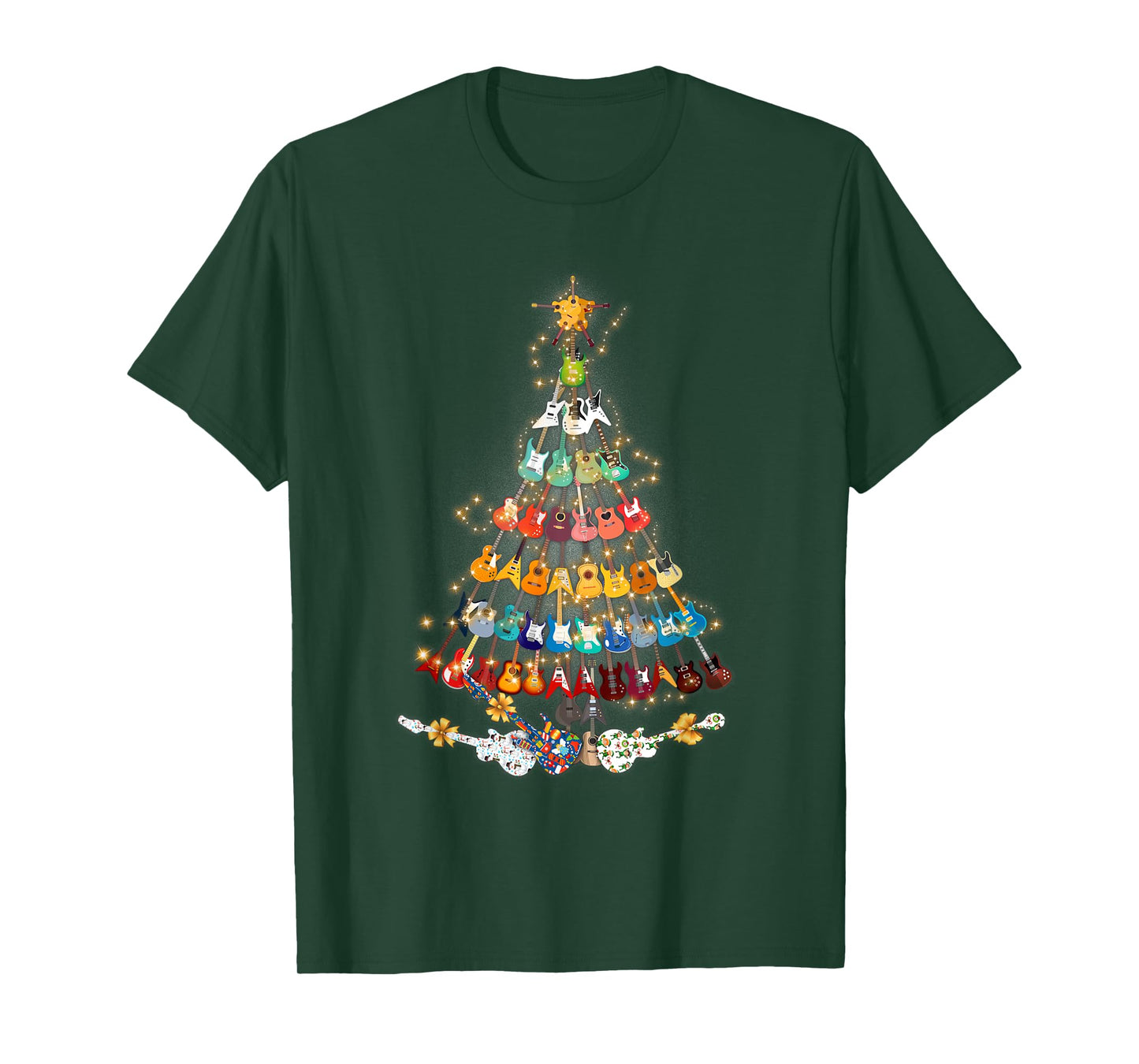 Christmas Guitar Tree - Xmas Guitarist Musician Gift T-shirt T-Shirt