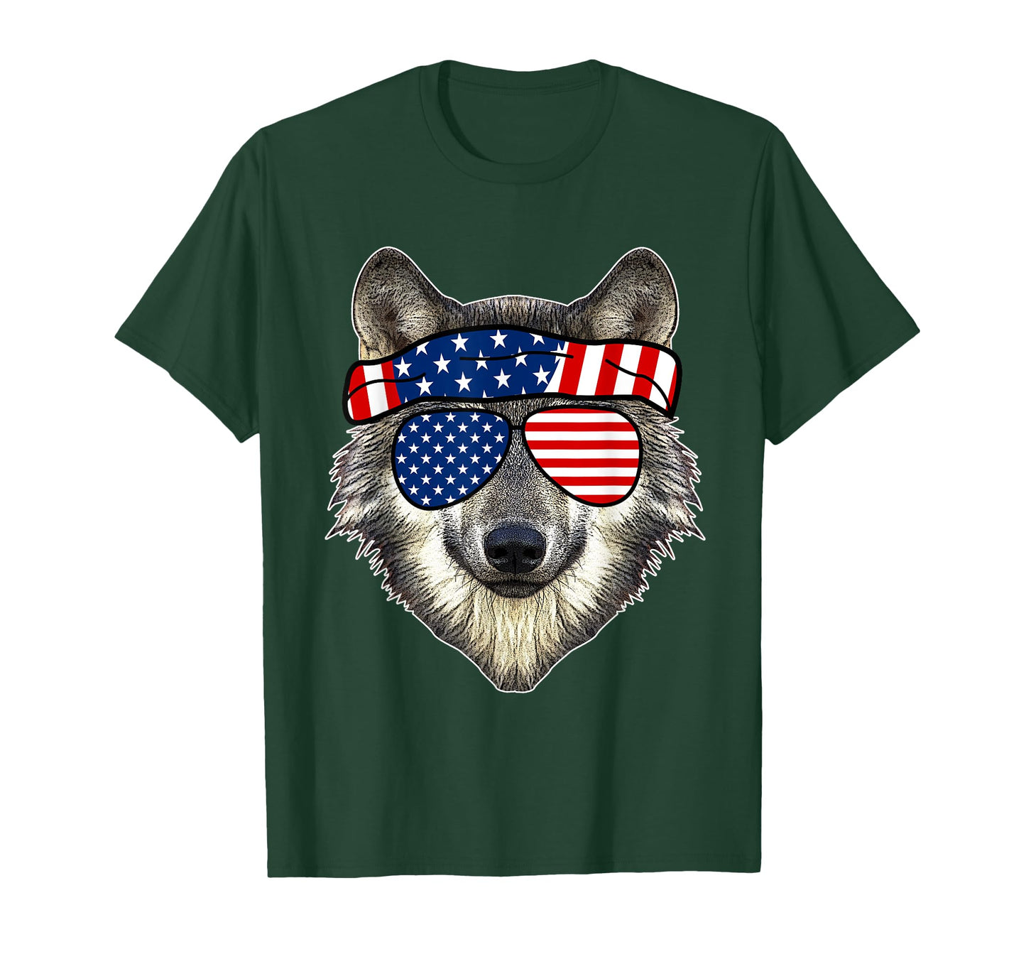 American Sunglasses Wolf 4th of July Awesome USA Gift T-Shirt