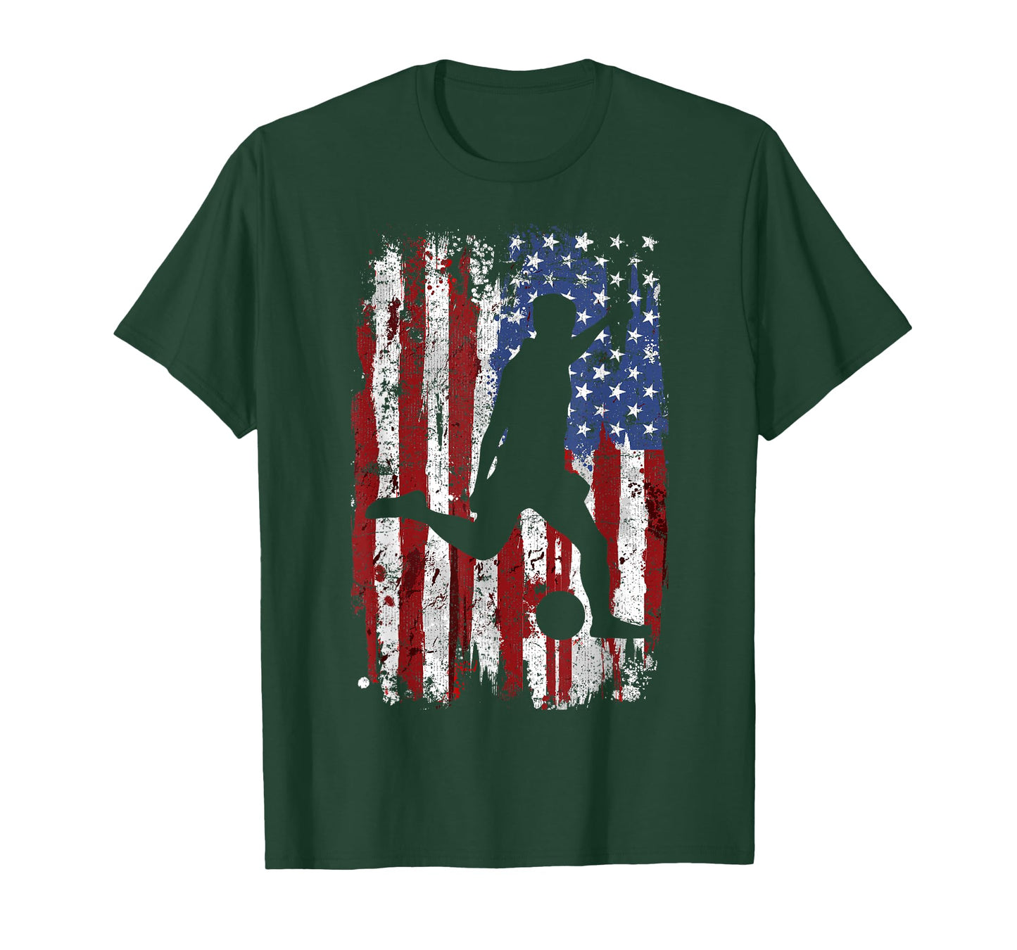 Soccer Vintage USA Flag T-Shirt