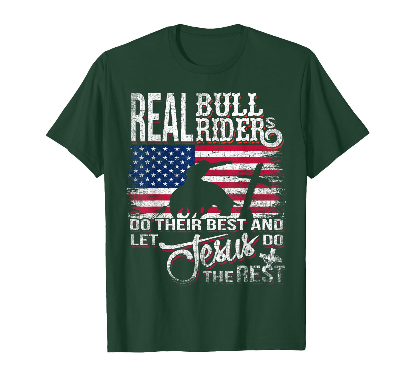 Christian Bull-Rider Bull Riding Jesus Western Sports T-Shirt